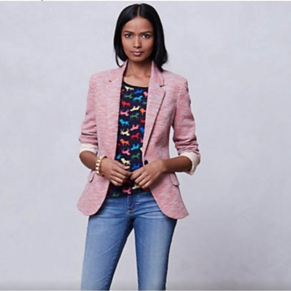 Anthropologie Blazer, Pink/multi. Comfy,
soft fabric. Size S